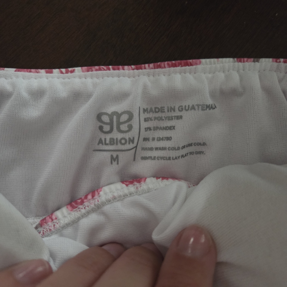 Athena Pink Floral Braid Bandeau Bikini Top - Picture 2 of 3